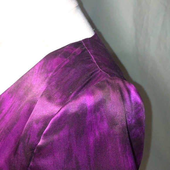 Silk Banana Republic Deep Purple Midi Dress - Picture 8 of 16